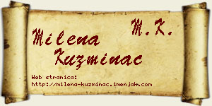 Milena Kuzminac vizit kartica